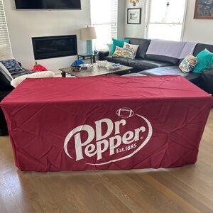 Dr Pepper Football Tablecloth 6 ft Table